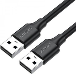 Kaapeli Ugreen USB 2.0 (male) - USB 2.0 (male) 0,5 m, musta, UGR392BLK kaina ir informacija | Kaapelit ja adapterit | hobbyhall.fi