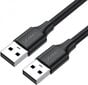 Kaapeli Ugreen USB 2.0 (male) - USB 2.0 (male) 0,5 m, musta, UGR392BLK hinta ja tiedot | Kaapelit ja adapterit | hobbyhall.fi