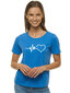 Naisten sininen Heartbeat T-paita hinta ja tiedot | Naisten T-paidat | hobbyhall.fi