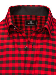Punainen ja sininen ruudullinen paita Beartown hinta ja tiedot | Miesten kauluspaidat | hobbyhall.fi