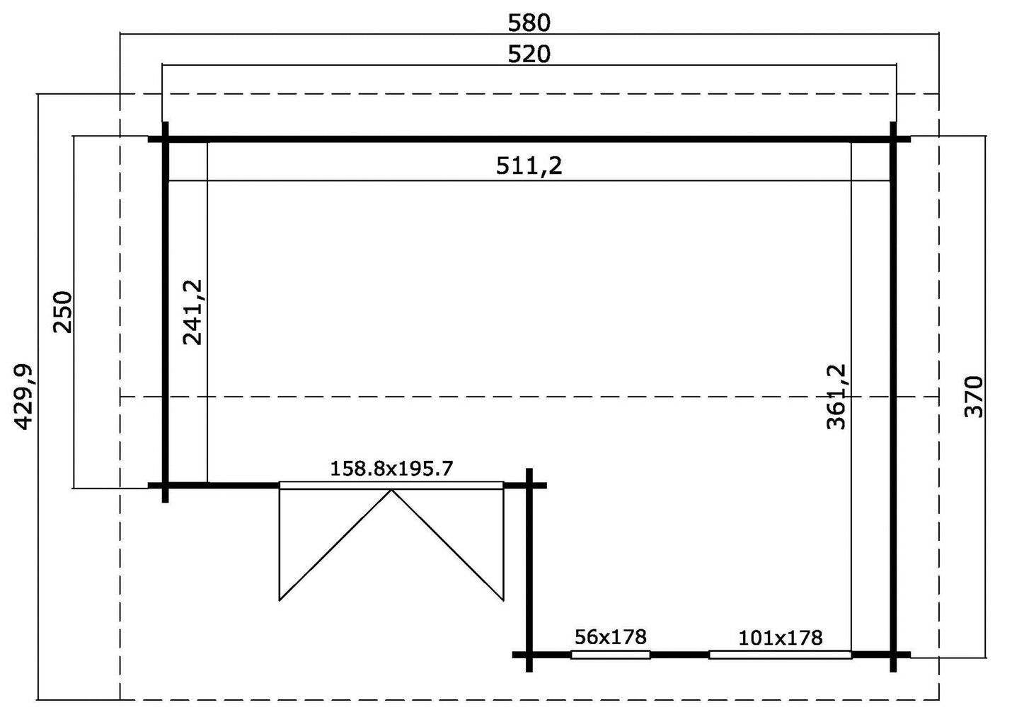 Huvimaja Brighton 18,5 m² hinta ja tiedot | Piharakennukset | hobbyhall.fi