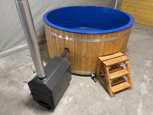 Kylpytynnyri 1,9 m muovisisustalla ja 30 kW ulkokamiinalla hinta ja tiedot | Uima-altaat | hobbyhall.fi