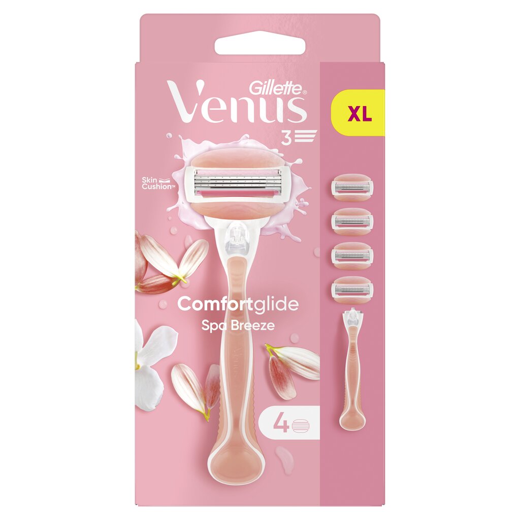 Gillette Venus Breeze höyläsetti naisille, 4 kpl hinta ja tiedot | Parranajo ja karvanpoisto | hobbyhall.fi