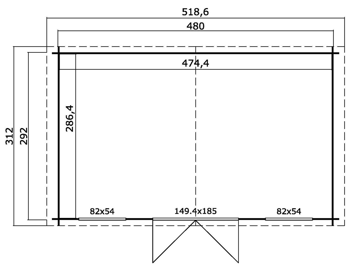 Vierasmaja Boston 13,6 m² hinta ja tiedot | Piharakennukset | hobbyhall.fi