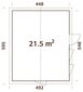 Huvimaja Charlotte 21,5m² elementtirakenteinen hinta ja tiedot | Piharakennukset | hobbyhall.fi