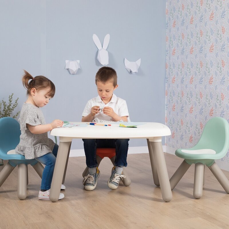 Lasten pöytä valkoinen ja beige 76 x 52 cm hinta ja tiedot | Lasten pöydät ja tuolit | hobbyhall.fi