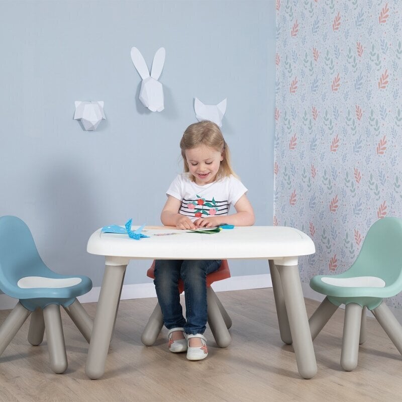 Lasten pöytä valkoinen ja beige 76 x 52 cm hinta ja tiedot | Lasten pöydät ja tuolit | hobbyhall.fi