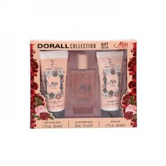 Setti naisille Dorall Miss Blossom - käsi- ja vartaloemulsio 50 ml + wc 30 ml + suihkugeeli 50 ml hinta ja tiedot | Dorall Collection Hajuvedet ja kosmetiikka | hobbyhall.fi