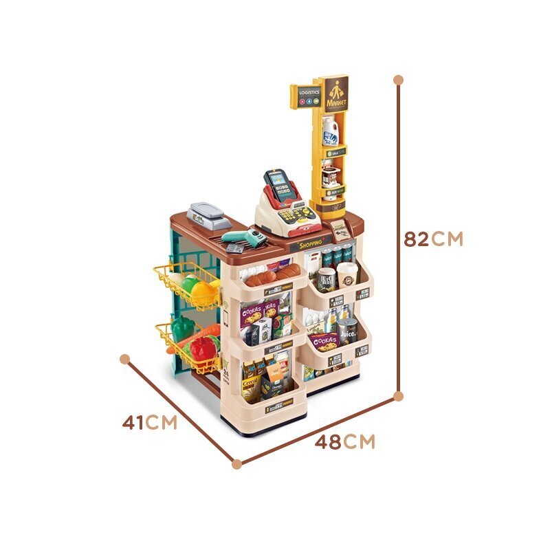 Lelukaupan kassa, jossa on 48 tuotetta hinta ja tiedot | Tyttöjen lelut | hobbyhall.fi
