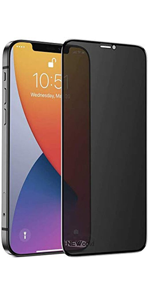 Näytönsuoja Soundberry Privacy(Anti-Spy) 5D Apple iPhone 12 Pro Max puhelimelle hinta ja tiedot | Näytönsuojakalvot ja -lasit | hobbyhall.fi