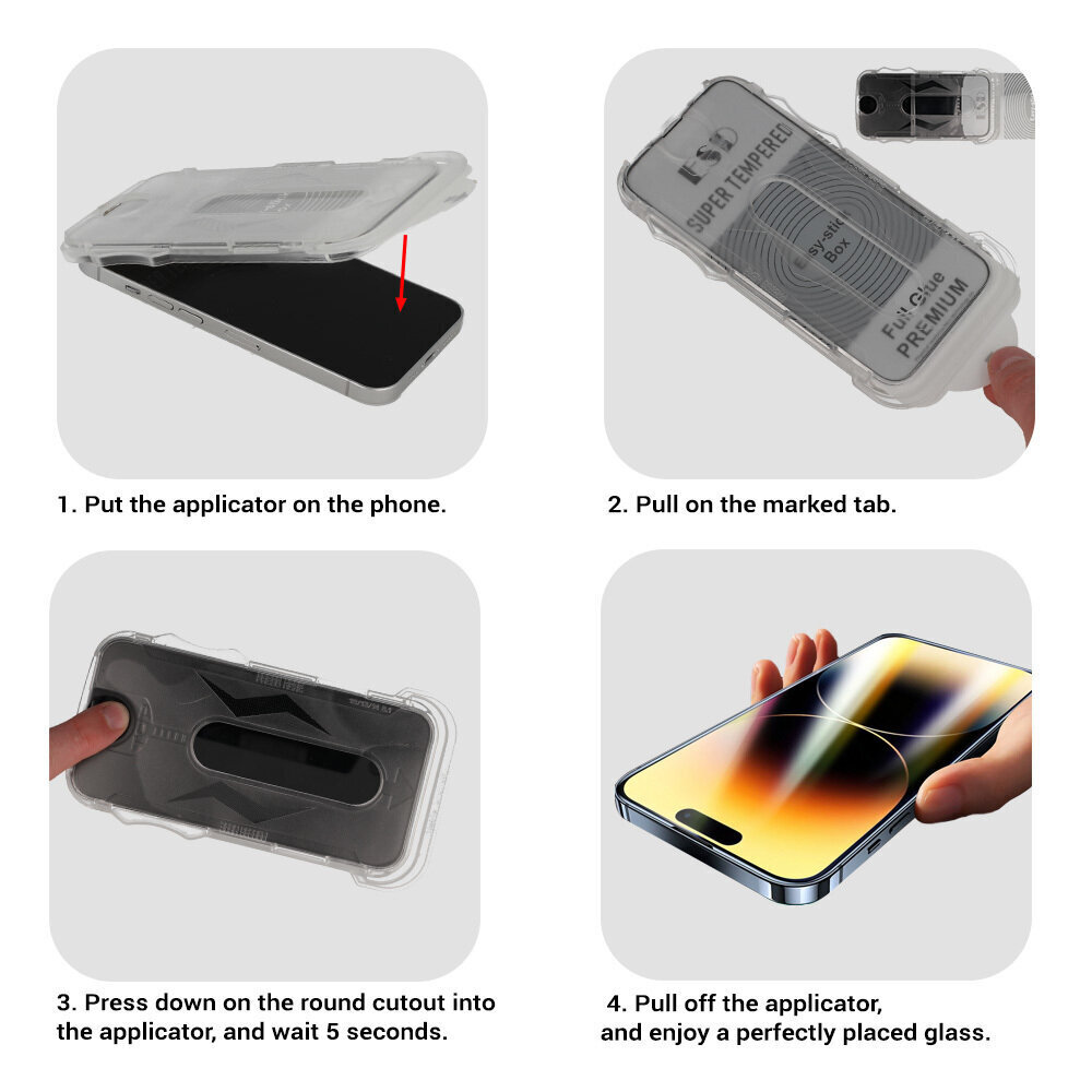 Suojalasi Easy Stick Box - iPhone 13 / 13 Pro / 14 hinta ja tiedot | Näytönsuojakalvot ja -lasit | hobbyhall.fi