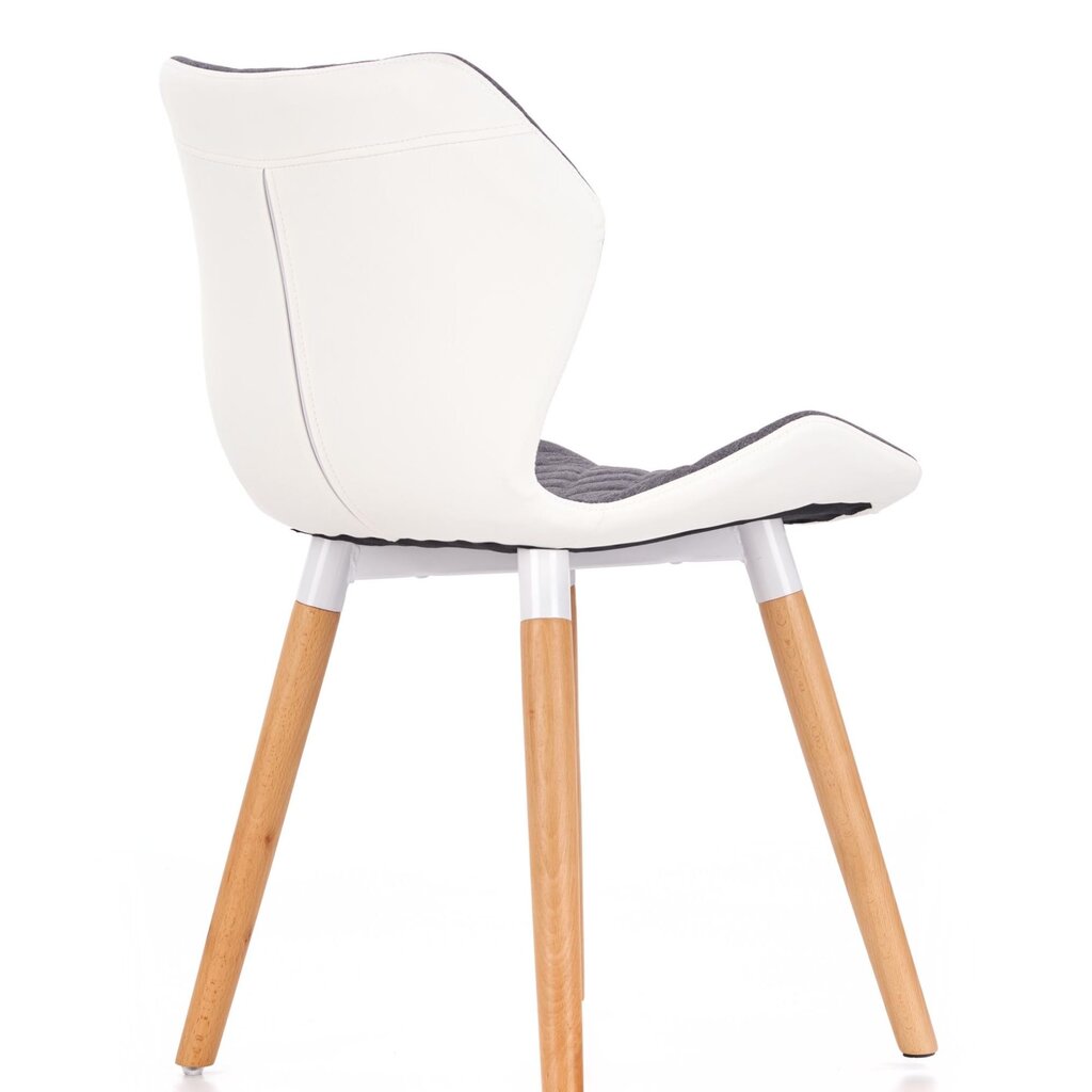 2 kpl tuolin setti Halmar K277, valkoinen/harmaa hinta ja tiedot | Ruokapöydän tuolit | hobbyhall.fi