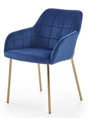 Tuoli K306, sininen/kulta hinta ja tiedot | Ruokapöydän tuolit | hobbyhall.fi