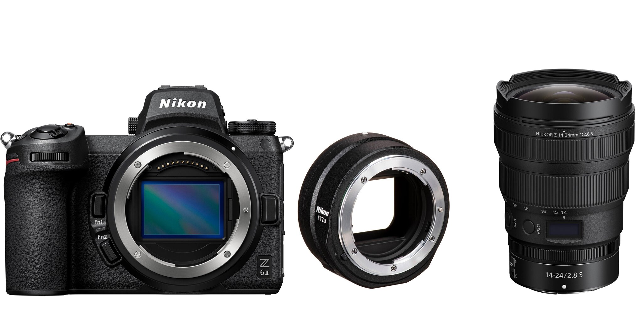 Nikon Z 6II/(Z6II)/(Z 6 II)/(Z6 II) + Nikkor Z 14-24mm f/2.8 S + FTZ II -kiinnityssovitin hinta ja tiedot | Kamerat | hobbyhall.fi