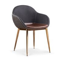 2 tuolin setti Halmar K304, ruskea/harmaa hinta ja tiedot | Ruokapöydän tuolit | hobbyhall.fi