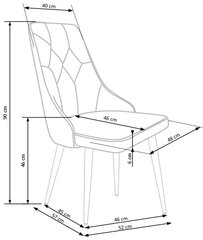 Halmar K365 2-osainen tuolisarja, vihreä hinta ja tiedot | Ruokapöydän tuolit | hobbyhall.fi