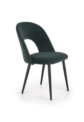 4 tuolin setti Halmar K384, vihreä/musta hinta ja tiedot | Ruokapöydän tuolit | hobbyhall.fi