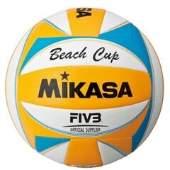 Lentopallo Mikasa Beach Cup, keltainen/sininen, koko 5 hinta ja tiedot | Lentopallot | hobbyhall.fi
