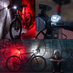 Polkupyörän valosarja - edessä ja takana LED polkupyörän valo - 2 kpl. hinta ja tiedot | Polkupyörän valot ja heijastimet | hobbyhall.fi