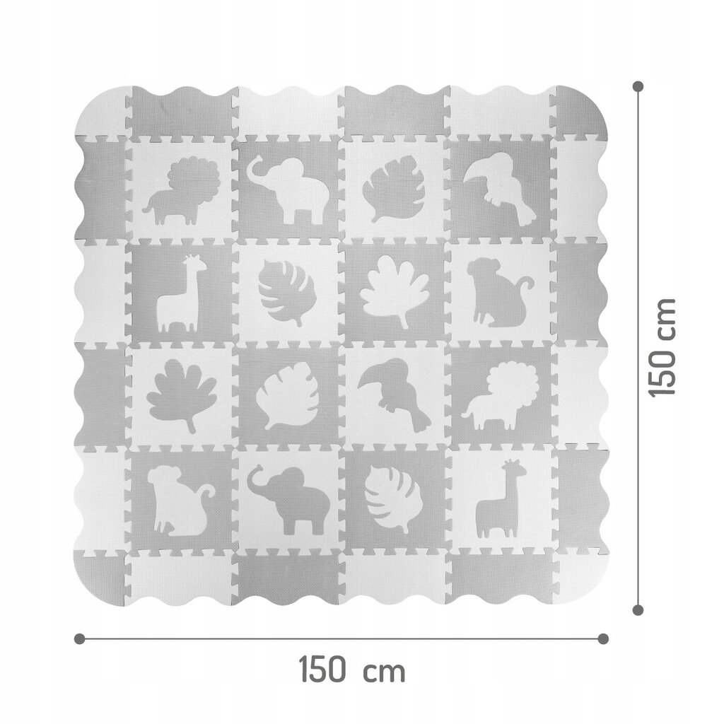 Leikkimatto, palapeli MoMi 150x150cm hinta ja tiedot | Leikkimatot | hobbyhall.fi