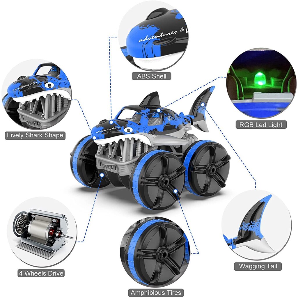 Kauko-ohjattava amfibioauto Cooler St Co 4308, sininen hinta ja tiedot | Poikien lelut | hobbyhall.fi