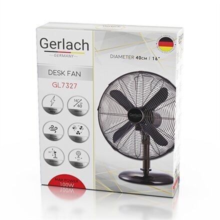 Gerlach Velocity Fan GL 7327 Table Fan,  hinta ja tiedot | Tuulettimet | hobbyhall.fi