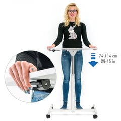Muistikirjapöytä Tatkraft Trend 70x48cm, valkoinen hinta ja tiedot | Tietokonepöydät ja työpöydät | hobbyhall.fi