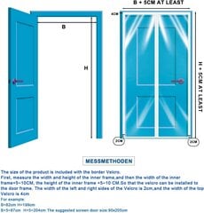 Magneettinen lämpökalvo Meet Beauty ovella, hyttyskalvo, 85 x 200 cm, läpinäkyvä hinta ja tiedot | Hyttysverkot | hobbyhall.fi