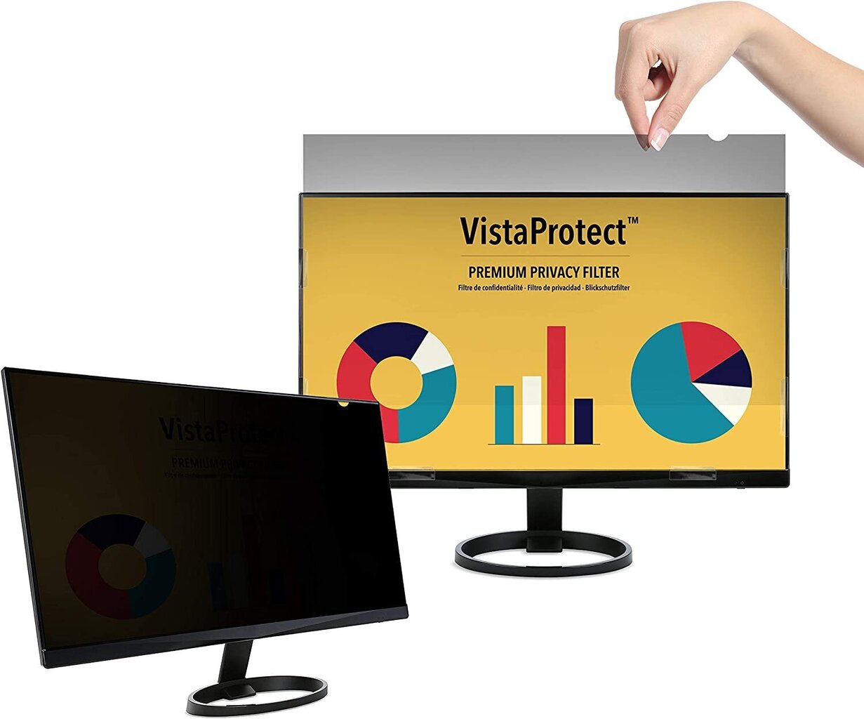 VistaProtect-tietosuojasuodatin sinisellä valolla, 27 tuumaa (16:10) hinta ja tiedot | Kannettavien tietokoneiden lisätarvikkeet | hobbyhall.fi
