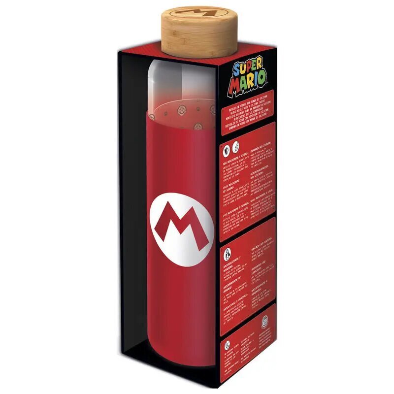 Nintendo Super Mario Bros silikonisuoja lasipullo 585ml hinta ja tiedot | Juomapullot | hobbyhall.fi