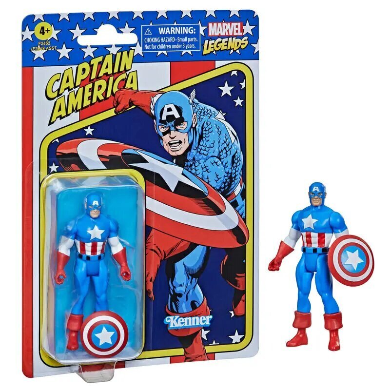 Marvel Kapteeni Amerikka retro hahmo 9,5cm hinta ja tiedot | Poikien lelut | hobbyhall.fi