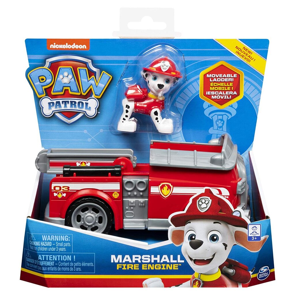 Paw Patrol (Ryhmä Hau) Marshall Basic -ajoneuvo hinta ja tiedot | Poikien lelut | hobbyhall.fi