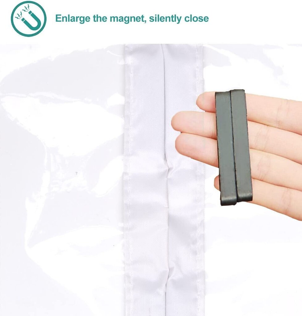 Meet Beauty magneettinen lämpökalvo ovessa, hyttyskalvo, 95 x 205 cm, läpinäkyvä hinta ja tiedot | Hyttysverkot | hobbyhall.fi