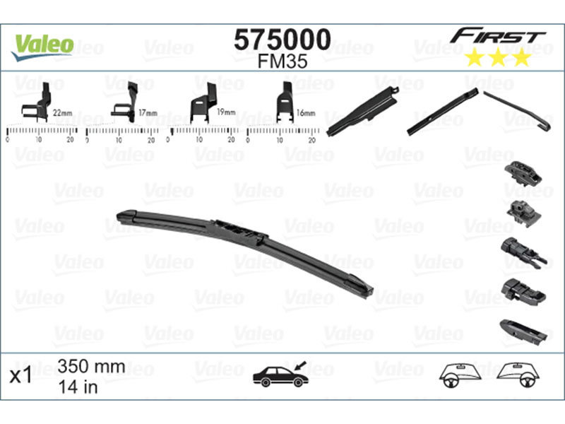 Pyyhin Valeo Multiconnection 350 mm hinta ja tiedot | Pyyhkijänsulat | hobbyhall.fi