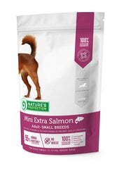 Nature's Protection Mini Extra Salmon Adult Small Breed Dog kuivaruoka pienten rotujen koirille, 500 g hinta ja tiedot | Koiran kuivaruoka | hobbyhall.fi