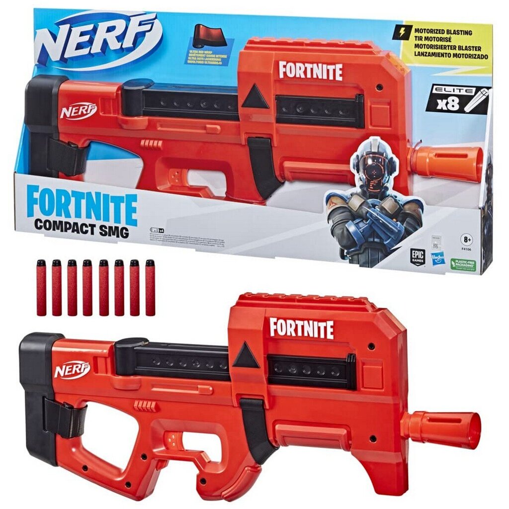 Hasbro Nerf: Fortnite Compact Smg (F4106) hinta ja tiedot | Poikien lelut | hobbyhall.fi