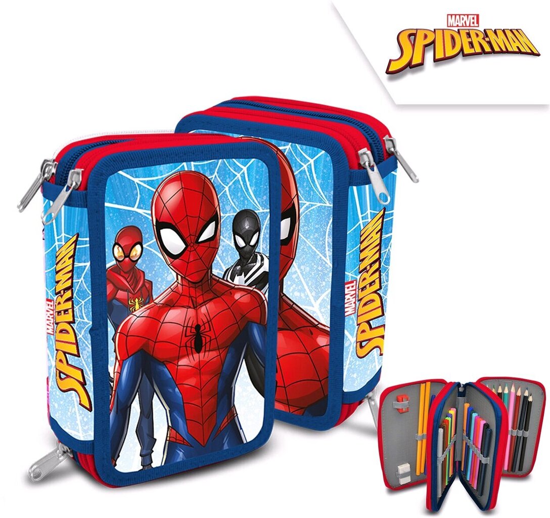 Marvel Spiderman kolminkertainen penaali hinta ja tiedot | Penaalit | hobbyhall.fi