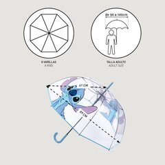 Disney Stitch manuaalinen sateenvarjo 60cm hinta ja tiedot | Lasten asusteet | hobbyhall.fi