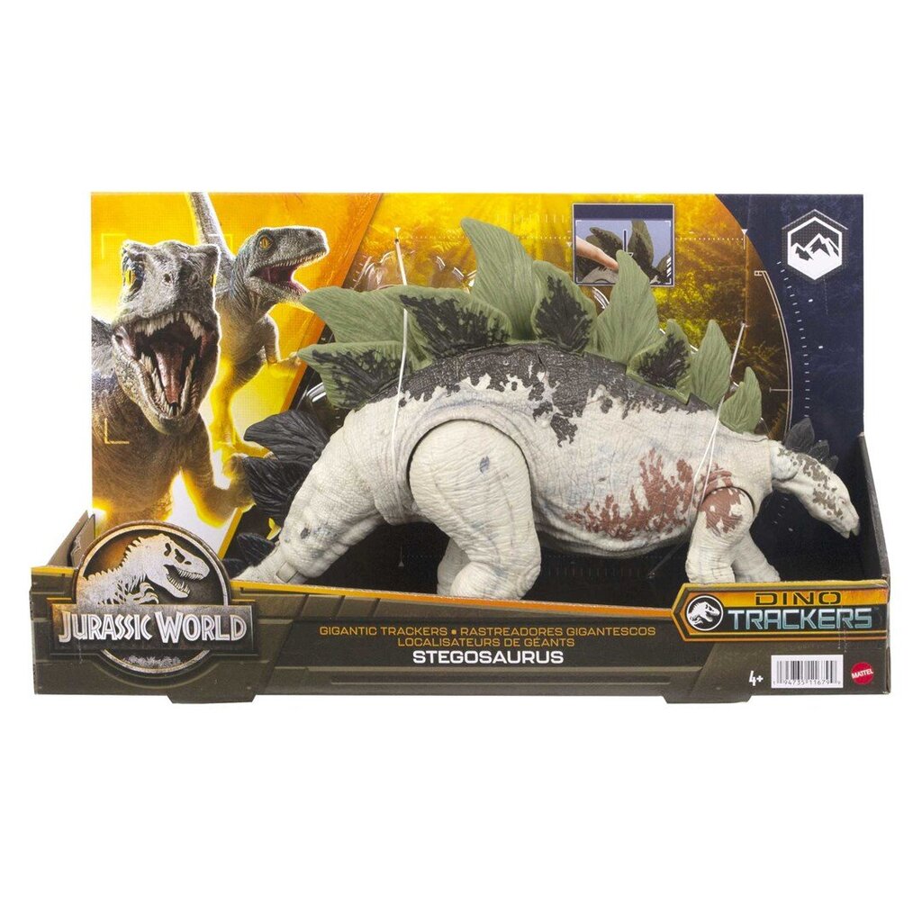 Jurassic World Dino Trackers Toimintahahmo Jättimäinen Trackers Stegosaurus hinta ja tiedot | Poikien lelut | hobbyhall.fi