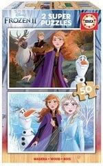 Disney Frozen 2 puinen palapeli 2x50kpl hinta ja tiedot | Educa Lapset | hobbyhall.fi