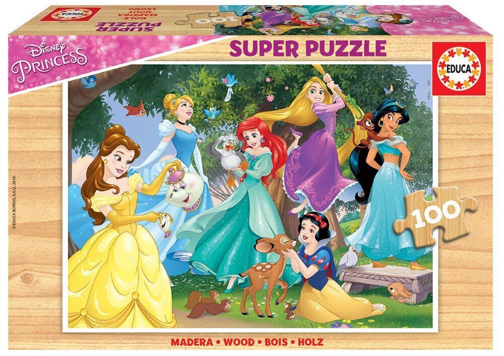 Disney Prinsessa puinen palapeli 100kpl hinta ja tiedot | Palapelit | hobbyhall.fi