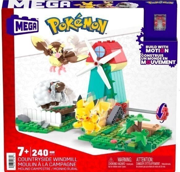 Pokémon Mega Construx rakennussarja Maaseutu Tuulimylly 15 cm hinta ja tiedot | LEGOT ja rakennuslelut | hobbyhall.fi