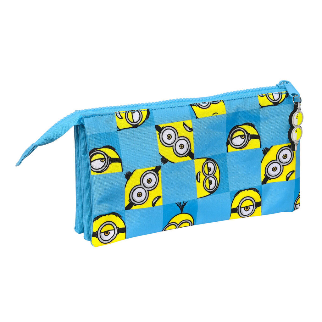 Penaali kolmella vetoketjulla Minions Minionstatic Blue (22 x 12 x 3 cm) hinta ja tiedot | Toimistotarvikkeet | hobbyhall.fi