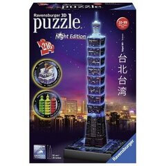Ravensburger 3D Puzzle Night Edition: Taipei 101 Night Edition (216kpl) (11149) hinta ja tiedot | LEGOT ja rakennuslelut | hobbyhall.fi