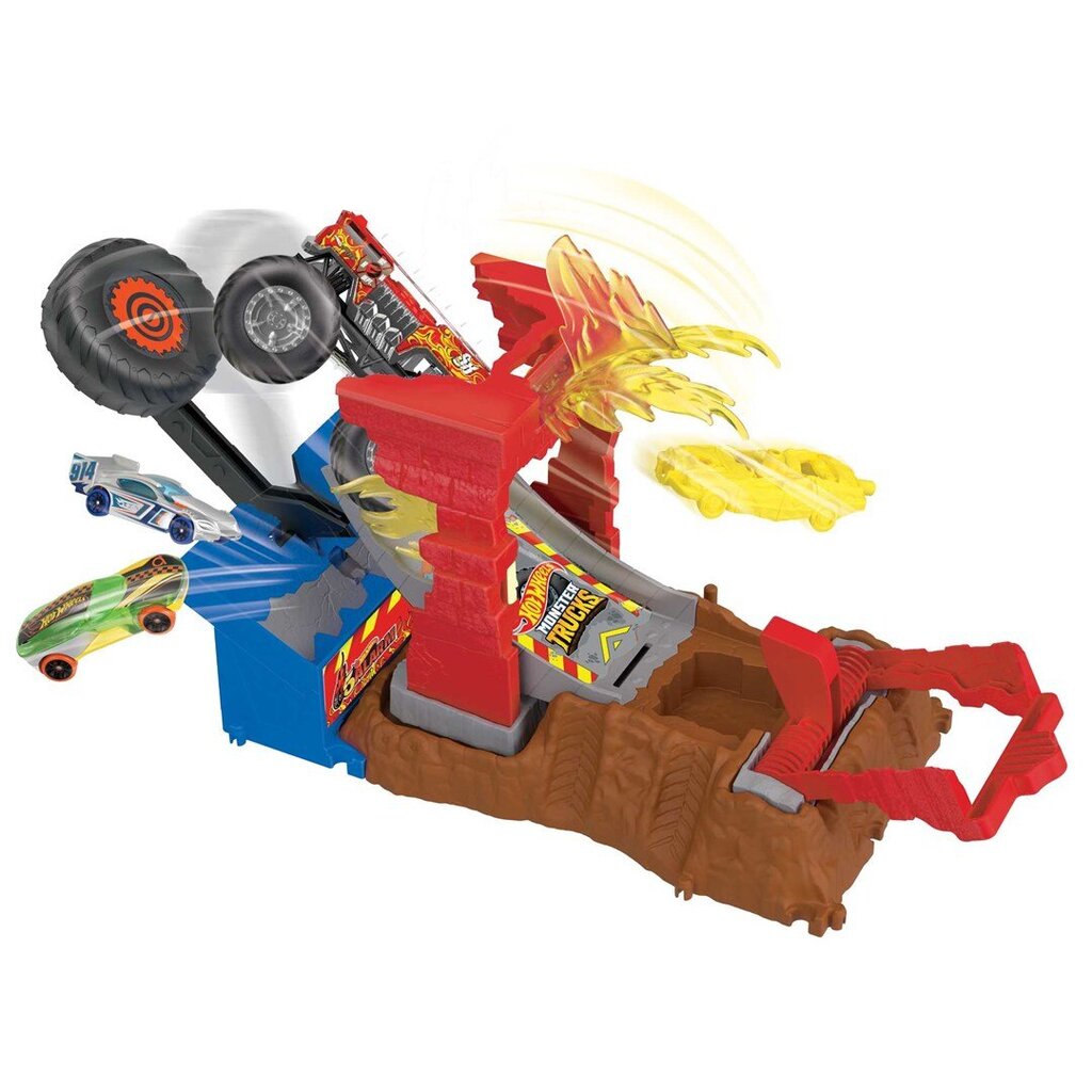 Mattel Hot Wheels Monster Trucks: Arena Smashers - 5 hälytys palo Crash Challenge (HNB90) hinta ja tiedot | Poikien lelut | hobbyhall.fi