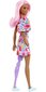 Mattel Barbie Doll - Fashionistas #189 - Vaaleanpunaiset hiukset Off-Shoulder Kukka Mekko Prosthetic Jalka (HBV21) hinta ja tiedot | Tyttöjen lelut | hobbyhall.fi