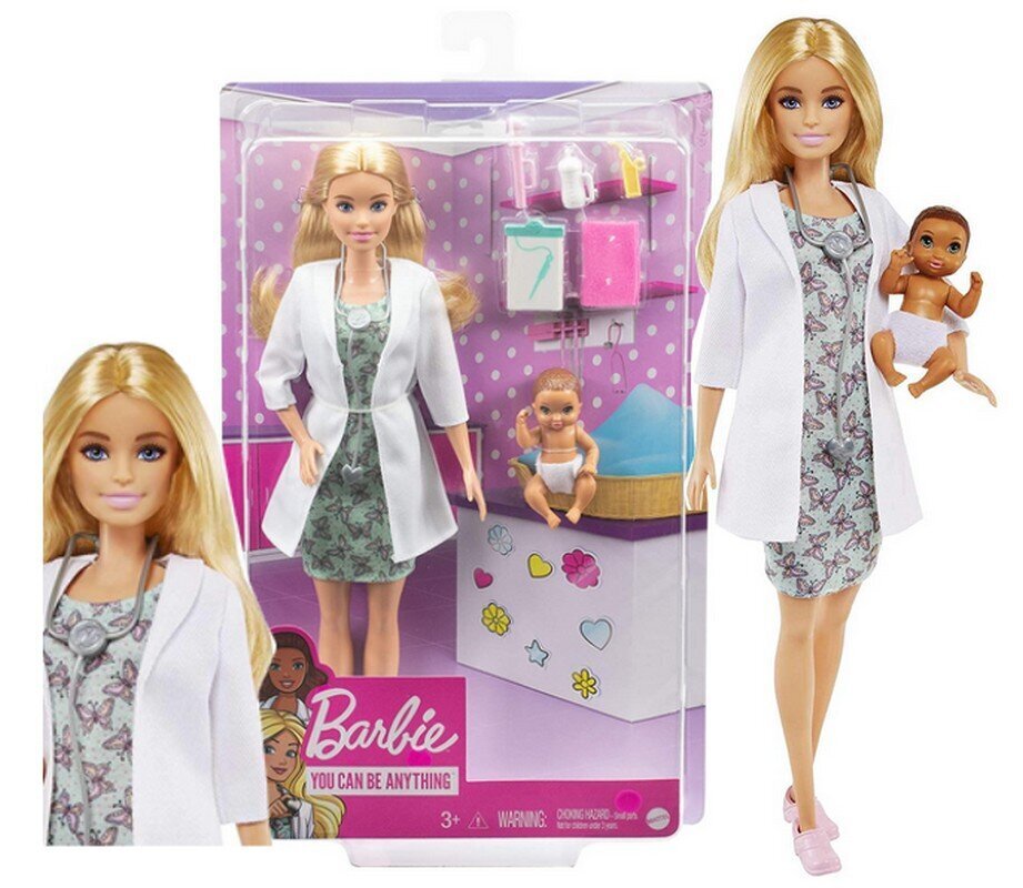 Mattel Barbie Lastenlääkäri (GVK03) hinta ja tiedot | Tyttöjen lelut | hobbyhall.fi