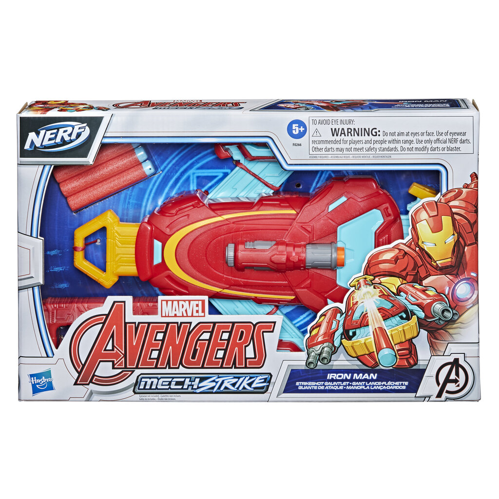 Hasbro Marvel Avengers: Mech Strike - Iron Man Strikeshot Gauntlet (F0266) hinta ja tiedot | Poikien lelut | hobbyhall.fi