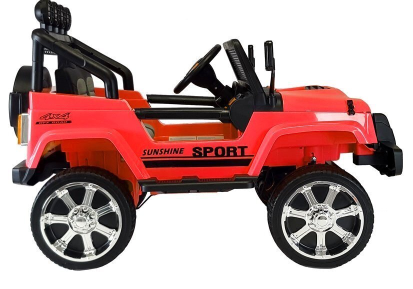 Lasten sähköauto Jeep S2388, punainen, 3 vuotta+ hinta ja tiedot | Lasten sähköautot | hobbyhall.fi