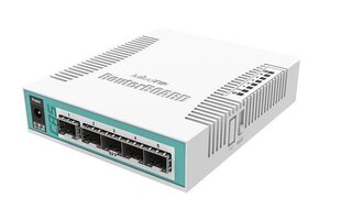 Mikrotik CRS106-1C-5S verkkokytkin Gigabit Ethernet (10/100/1000) Power over Ethernet (PoE) Valkoinen hinta ja tiedot | MikroTik Tietokoneet ja pelaaminen | hobbyhall.fi